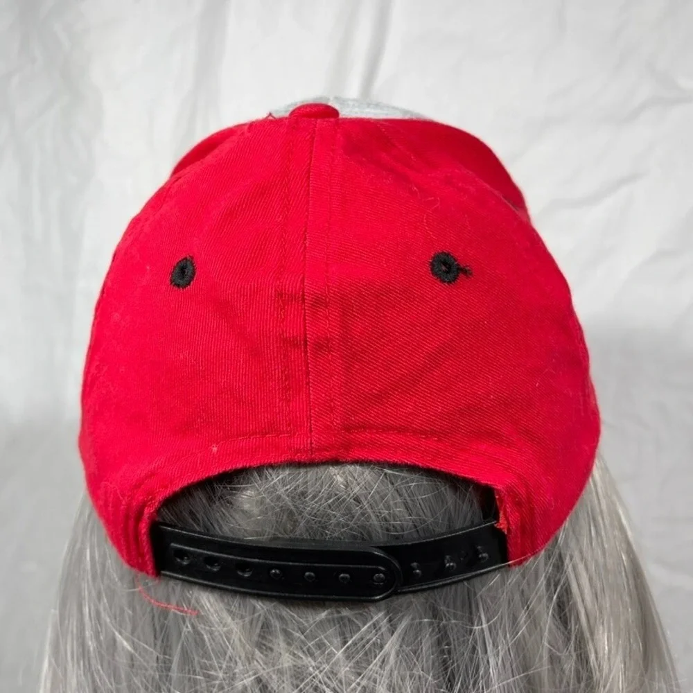 Disney Mickey Mouse Hat Cap Snapback Boys One Size Red Gray Adjustable‎ Cartoon